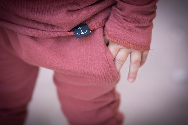 Toddler - Rust Drop-Crotch Street Joggers