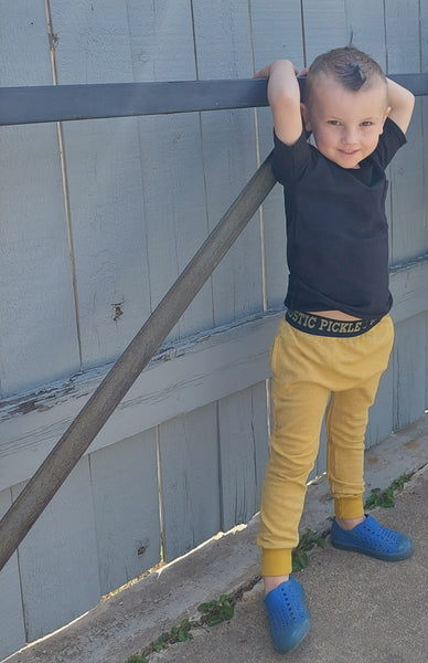 Small Kids Street Joggers - Mustard Yellow